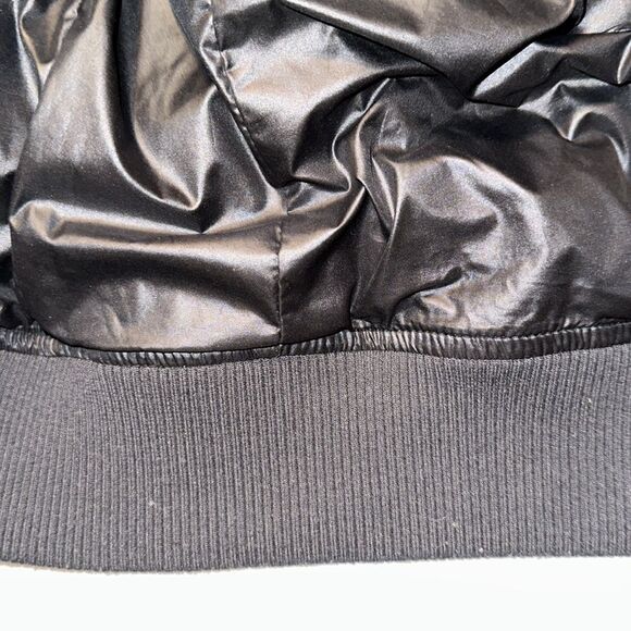 Athleta 1X Black Bomber Style Full Zip Puffer Winter Jacket - Picture 16 of 16